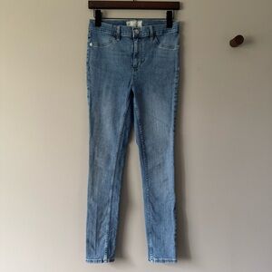 FREE PEOPLE HIGH RISE SKINNY JEGGINGS SIZE 27S